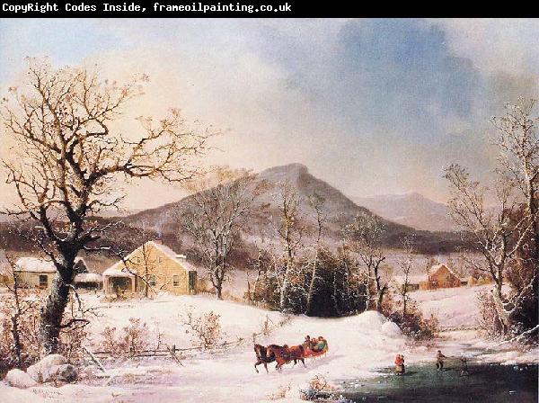 George Henry Durrie Winter in the Country, Distant Hills